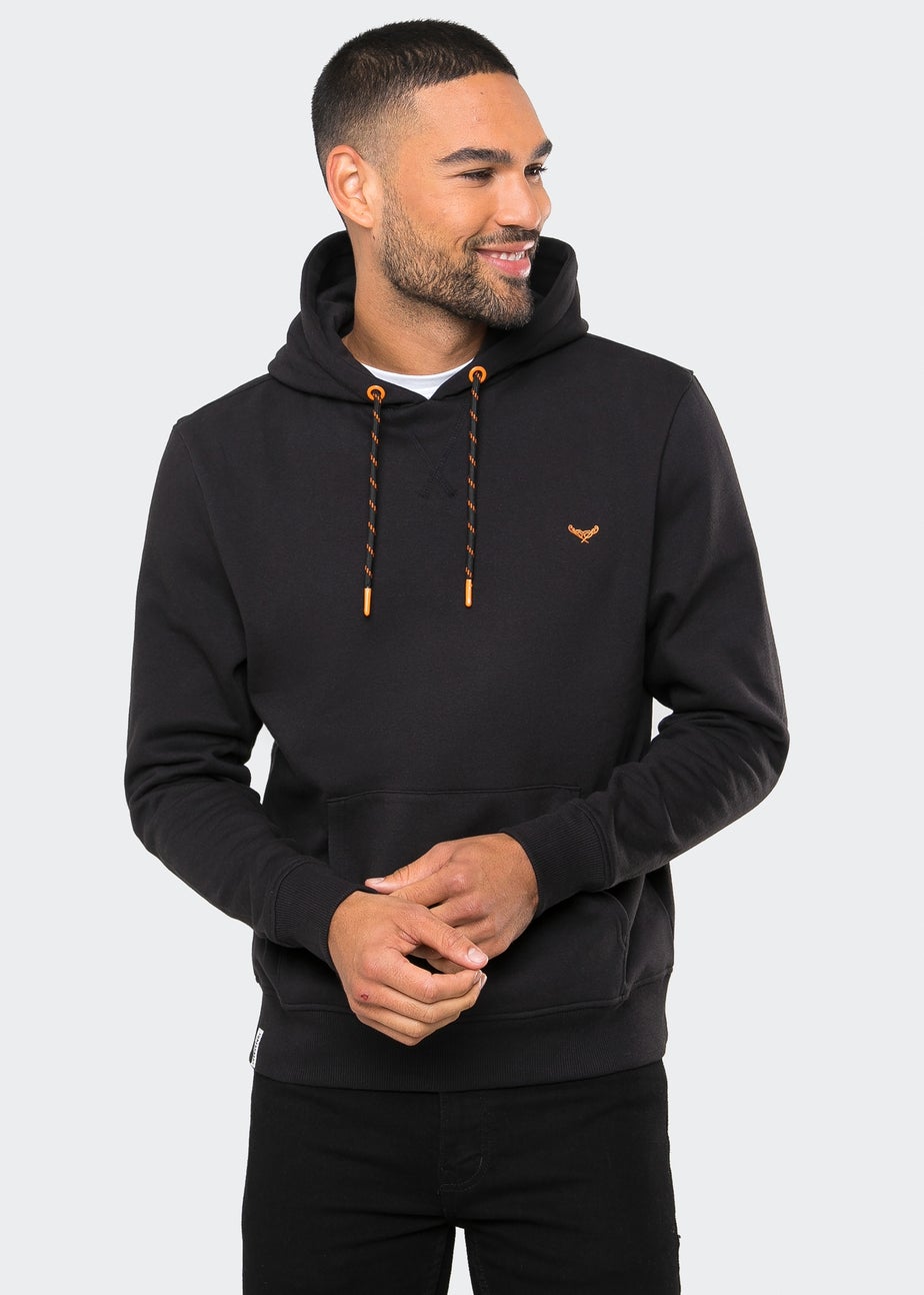 Threadbare Black Cotton Blend Pullover Hoody