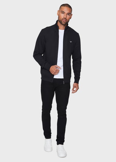 Threadbare Black Zip Through Fleece