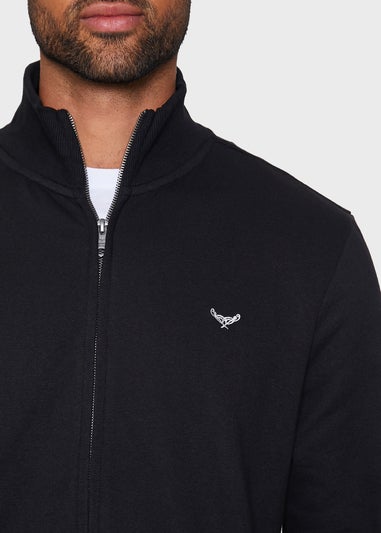 Threadbare Black Zip Through Fleece