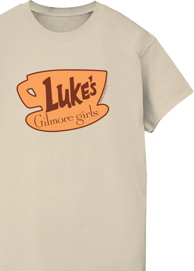 Gilmore Girls Luke's Logo Women Sand Graphic Boyfriend Fit T-Shirt
