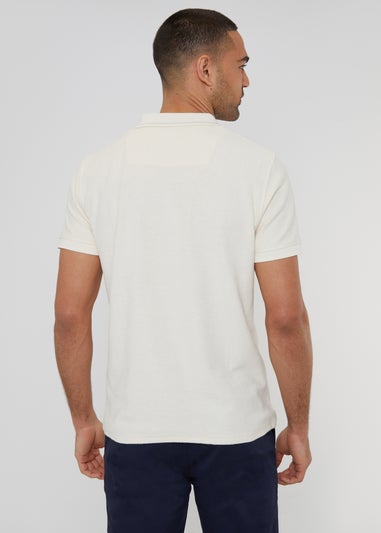 Threadbare Light Grey Zip Collar Polo Shirt