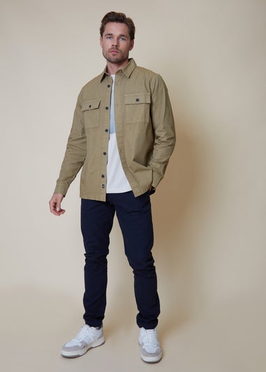 Threadbare Stone Lightweight Cotton Shacket