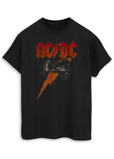 ACDC Canon Long Flash Men Black Graphic Music T-Shirt