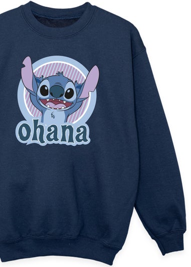 Disney Stitch Ohana Circle Boys Navy Printed Sweatshirt (3-13 yrs)