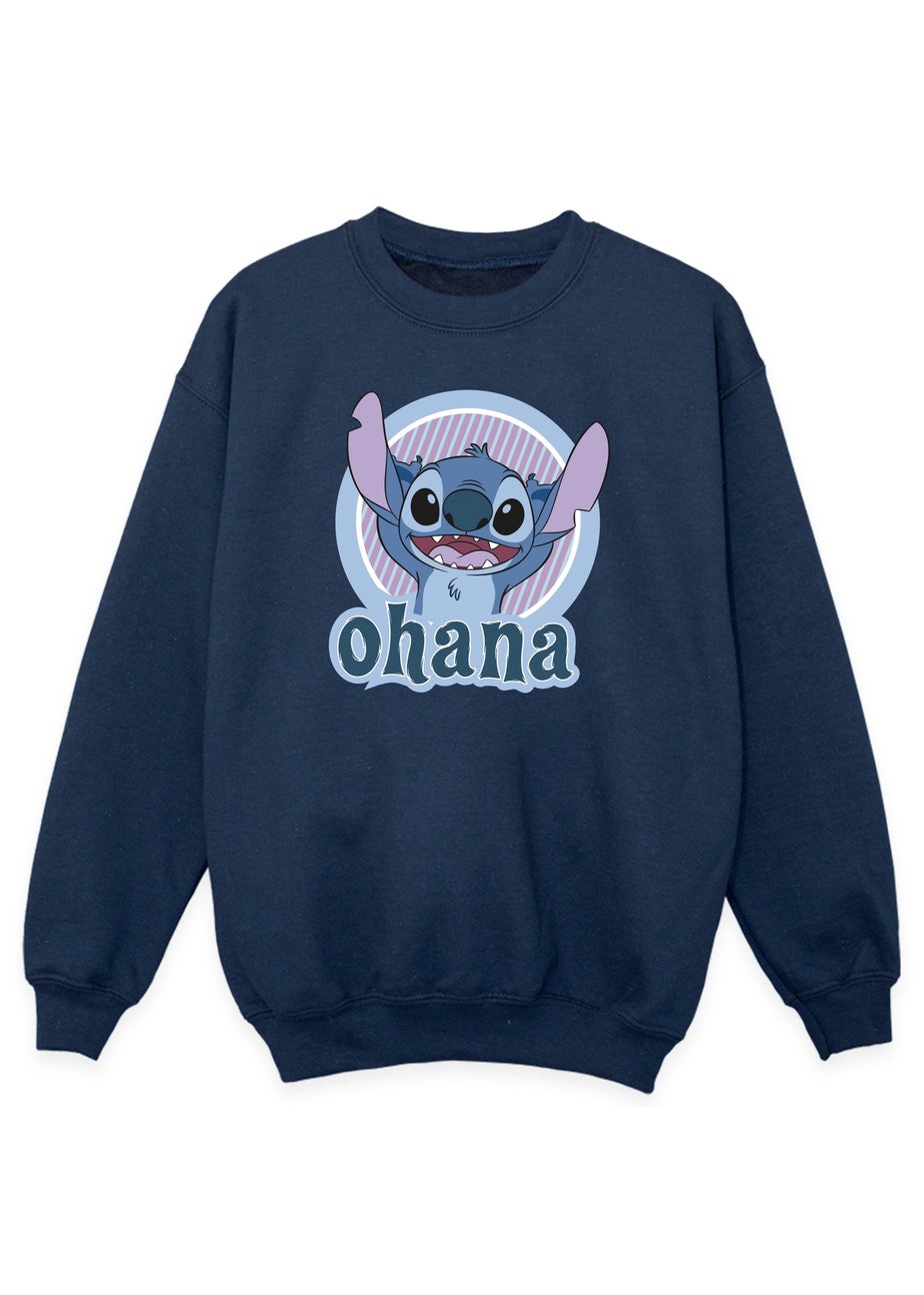 Disney Stitch Ohana Circle Boys Navy Printed Sweatshirt (3-13 yrs)
