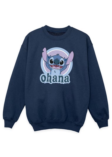 Disney Stitch Ohana Circle Boys Navy Printed Sweatshirt (3-13 yrs)