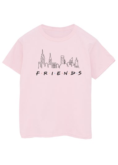 Friends Kids Baby Pink Skyline Printed T-Shirt (3-13 yrs)