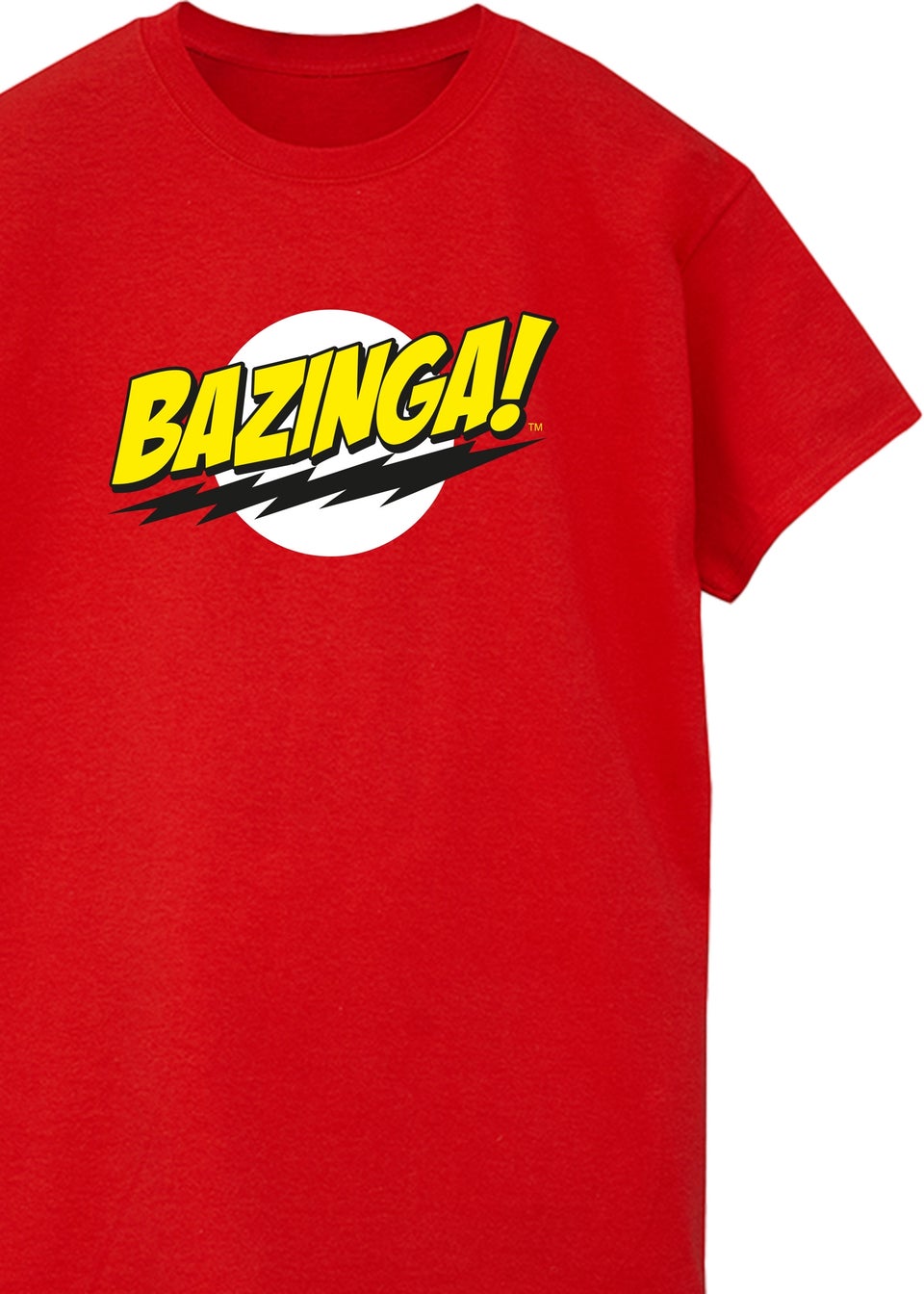 Big Bang Theory Bazinga Adult Red Graphic T-Shirt