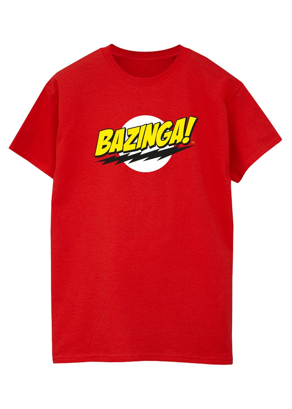 Big Bang Theory Bazinga Adult Red Graphic T-Shirt