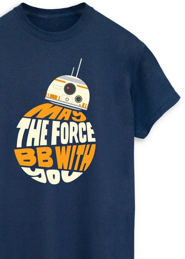 Star Wars Make The Force BB8 Adult Navy Graphic T-Shirt