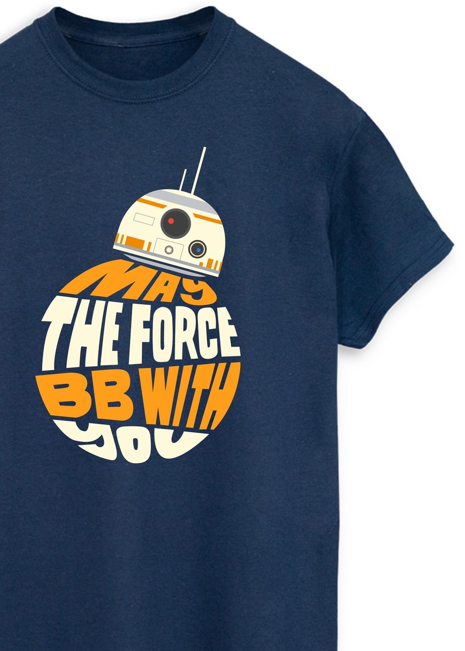 Star Wars Make The Force BB8 Adult Navy Graphic T-Shirt