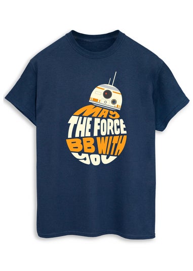 Star Wars Make The Force BB8 Adult Navy Graphic T-Shirt