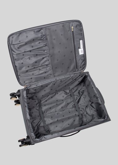 IT Luggage Grey Desirable Soft Suitcase