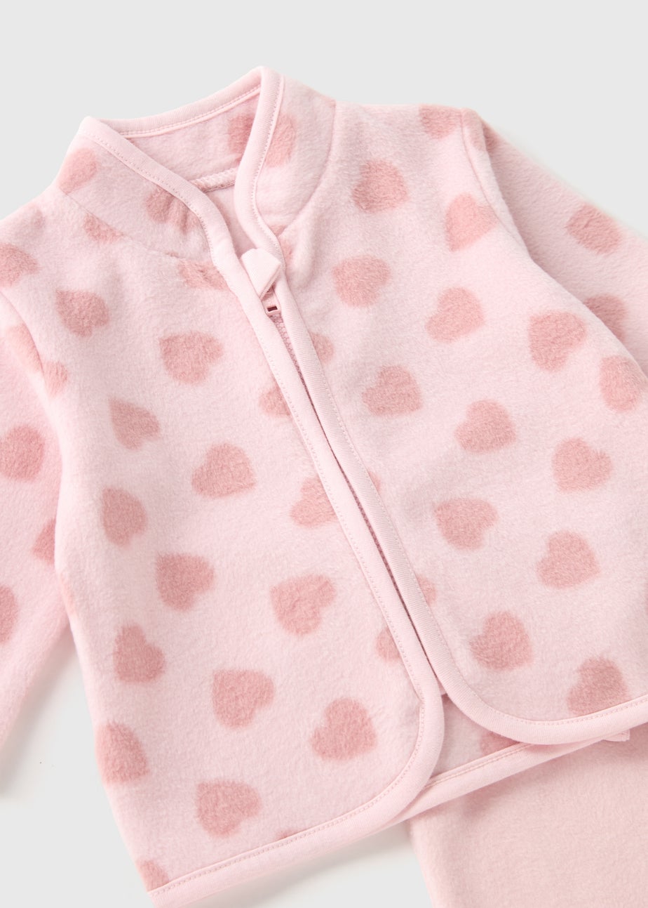 Baby Pink Fleece & Jogging Bottoms Set (Newborn-23mths)