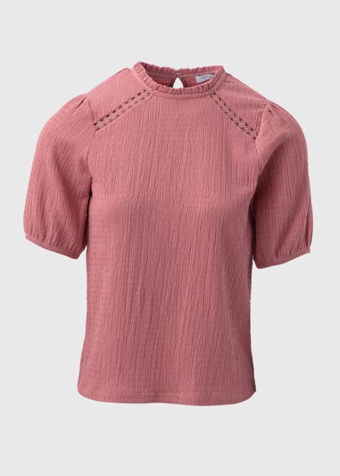 Pink Lace Insert Top