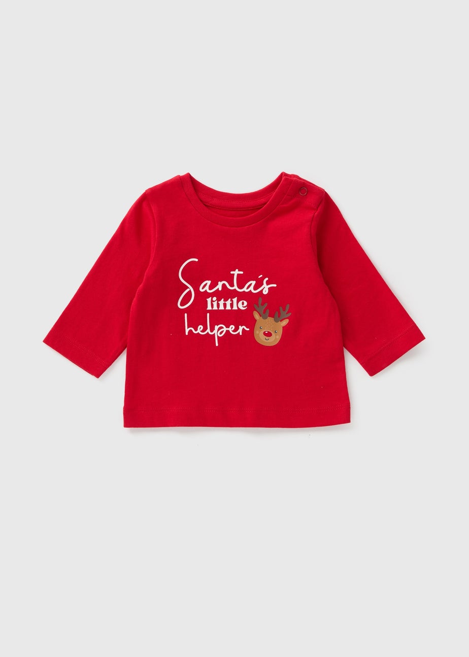 Christmas Baby Red Santa T-Shirt (Newborn-23mths)