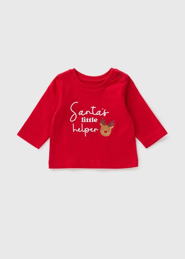 Christmas Baby Red Santa T-Shirt (Newborn-23mths)