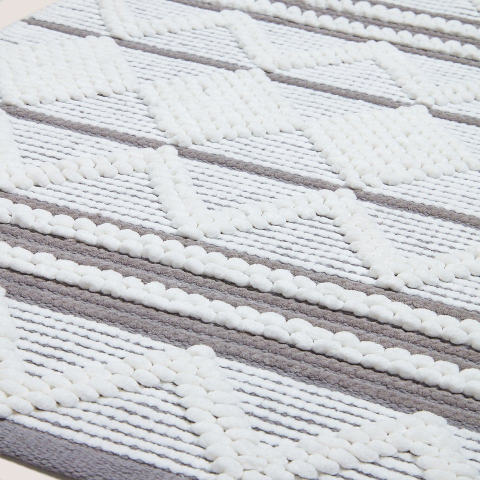 Grey Cabana Bathmat
