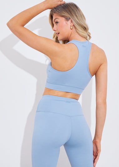 In The Style Blue Cross Over Sports Bra