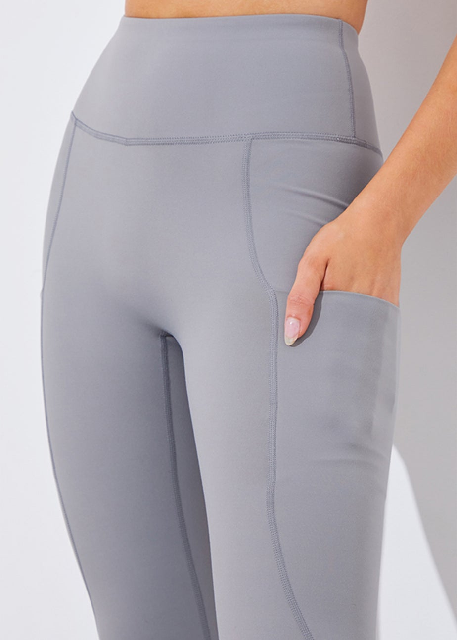 In The Style Grey Seam Detail Leggings