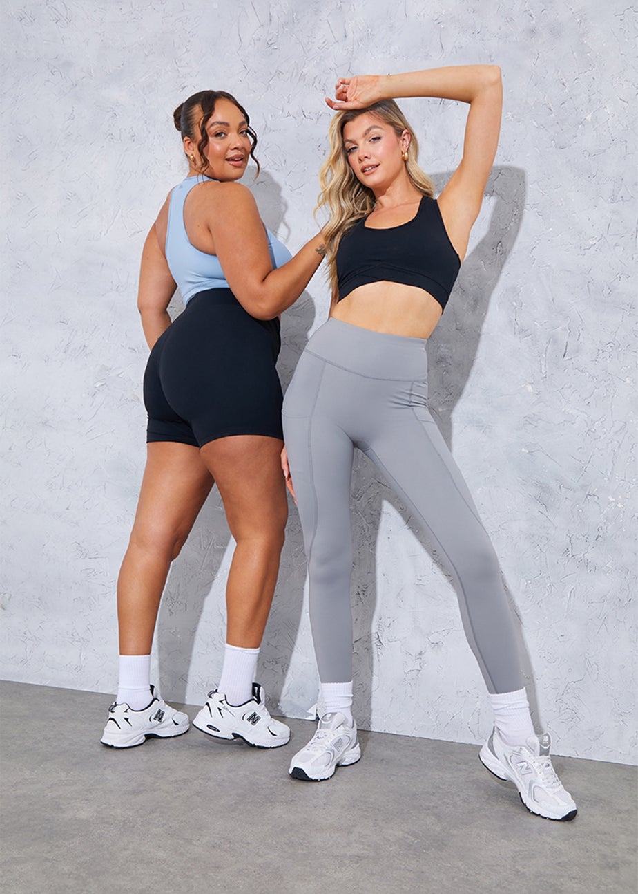 In The Style Grey Seam Detail Leggings