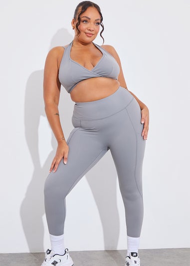 In The Style Grey Seam Detail Leggings
