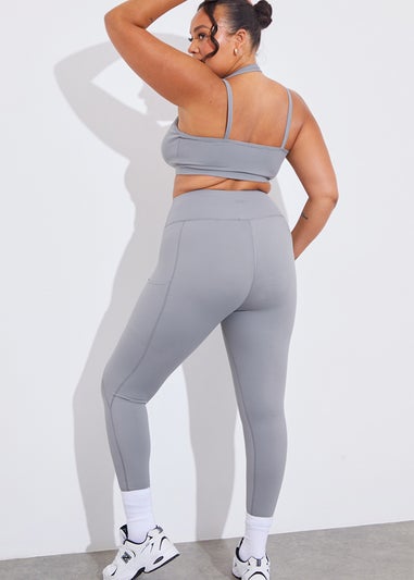 In The Style Grey Seam Detail Leggings