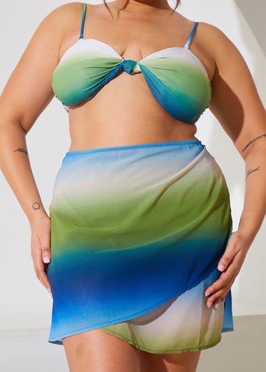 In The Style Multicolour Ombre Print Tie Sarong