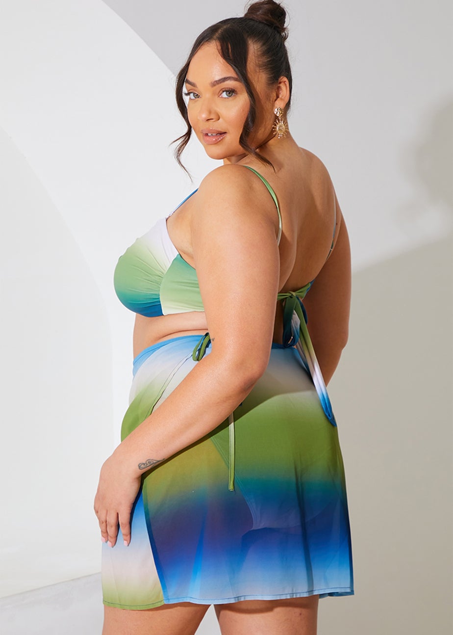 In The Style Multicolour Ombre Print Tie Sarong