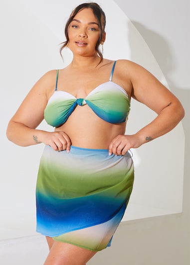 In The Style Multicolour Ombre Print Tie Sarong