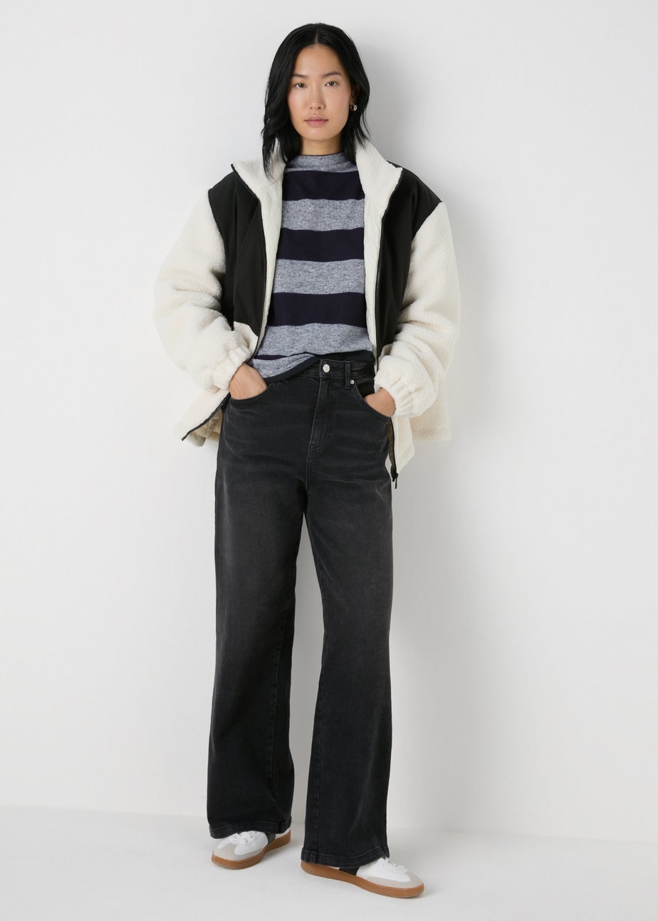 Grey Stripe Soft Touch Jumper