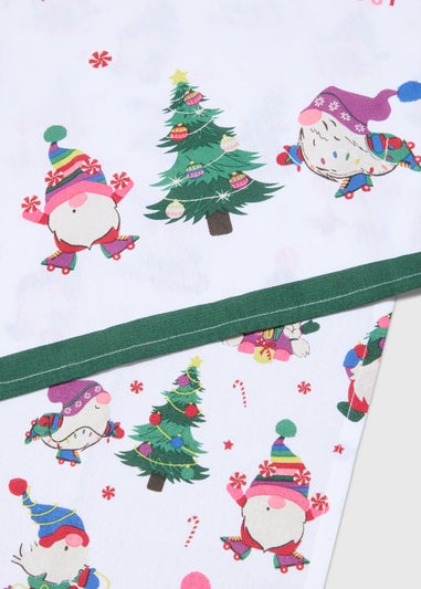 2 Pack White Christmas Gonk Tea Towels