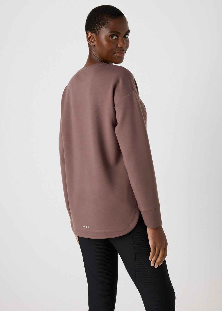 Souluxe Brown Slogan Sweatshirt