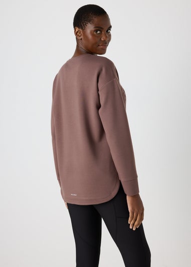Souluxe Brown Slogan Sweatshirt