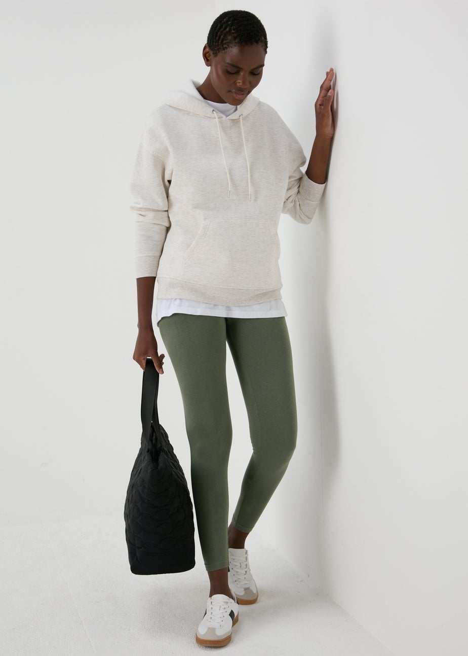 Khaki Cotton Leggings