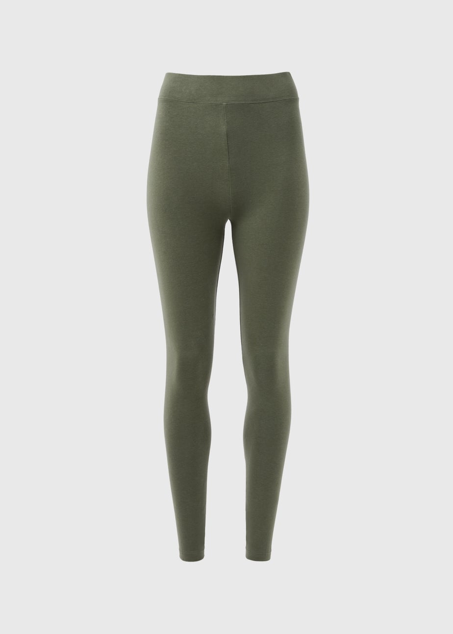 Khaki Cotton Leggings