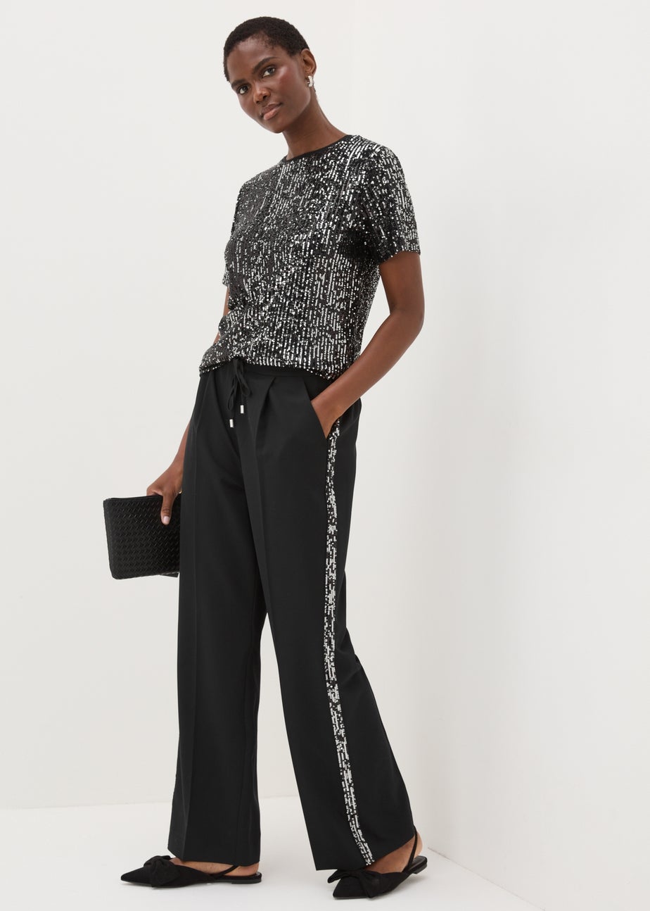 Et Vous Black Sequin Top