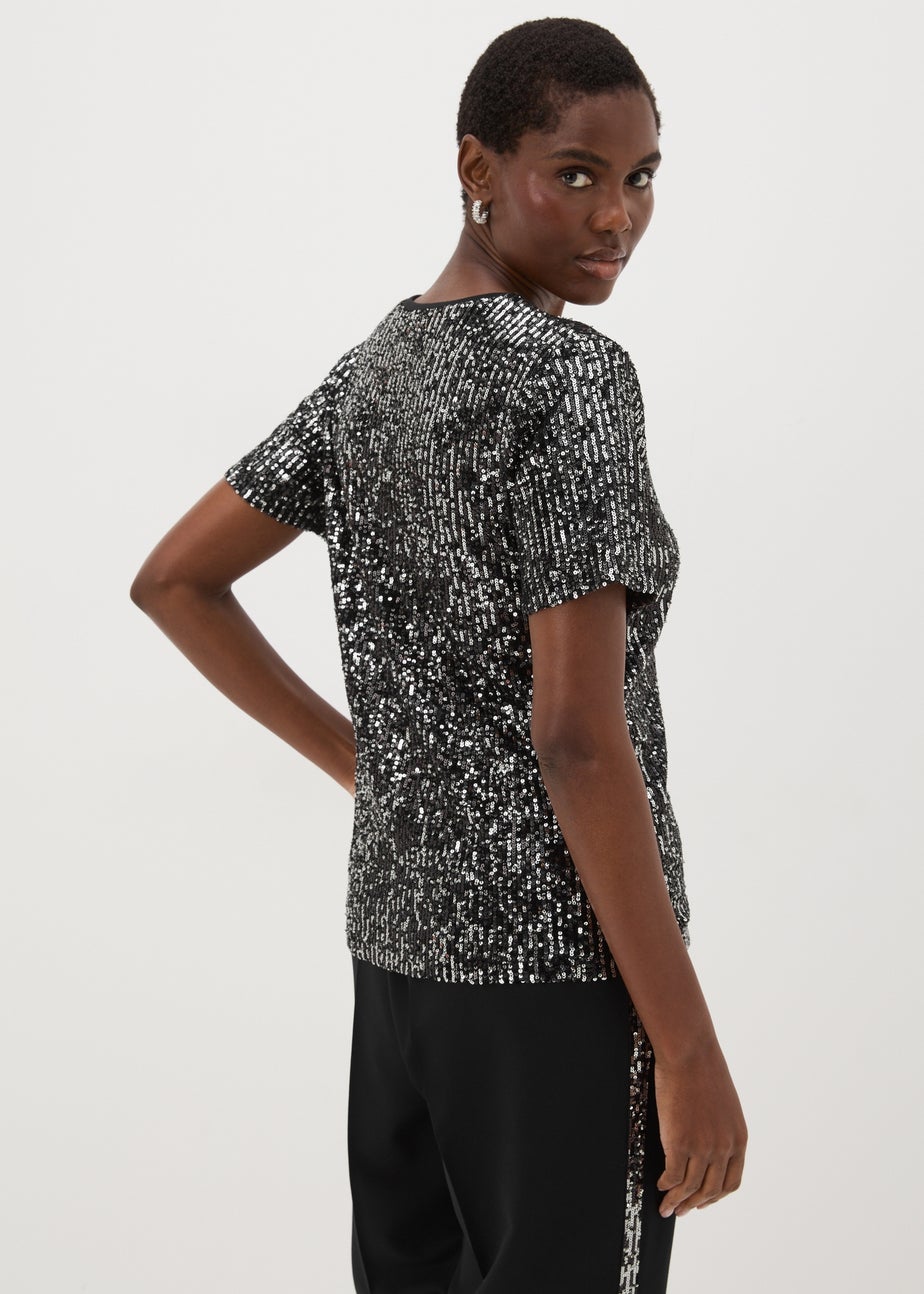 Et Vous Black Sequin Top