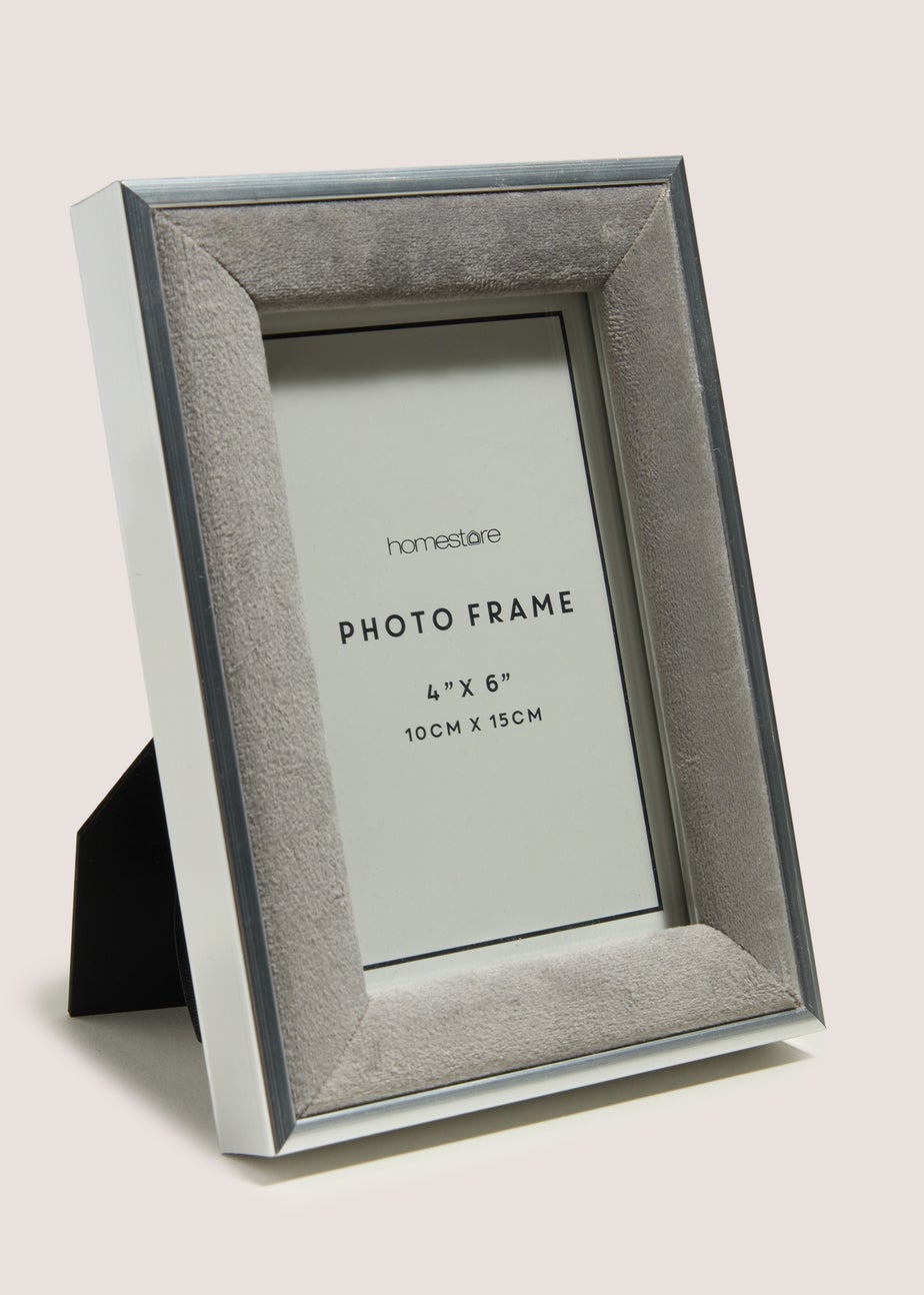 Grey Velvet Frame (4inch x 6inch)