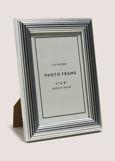 Silver Ridged Frame (4inch x 6inch)