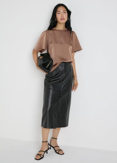 Et Vous Champagne Satin Top