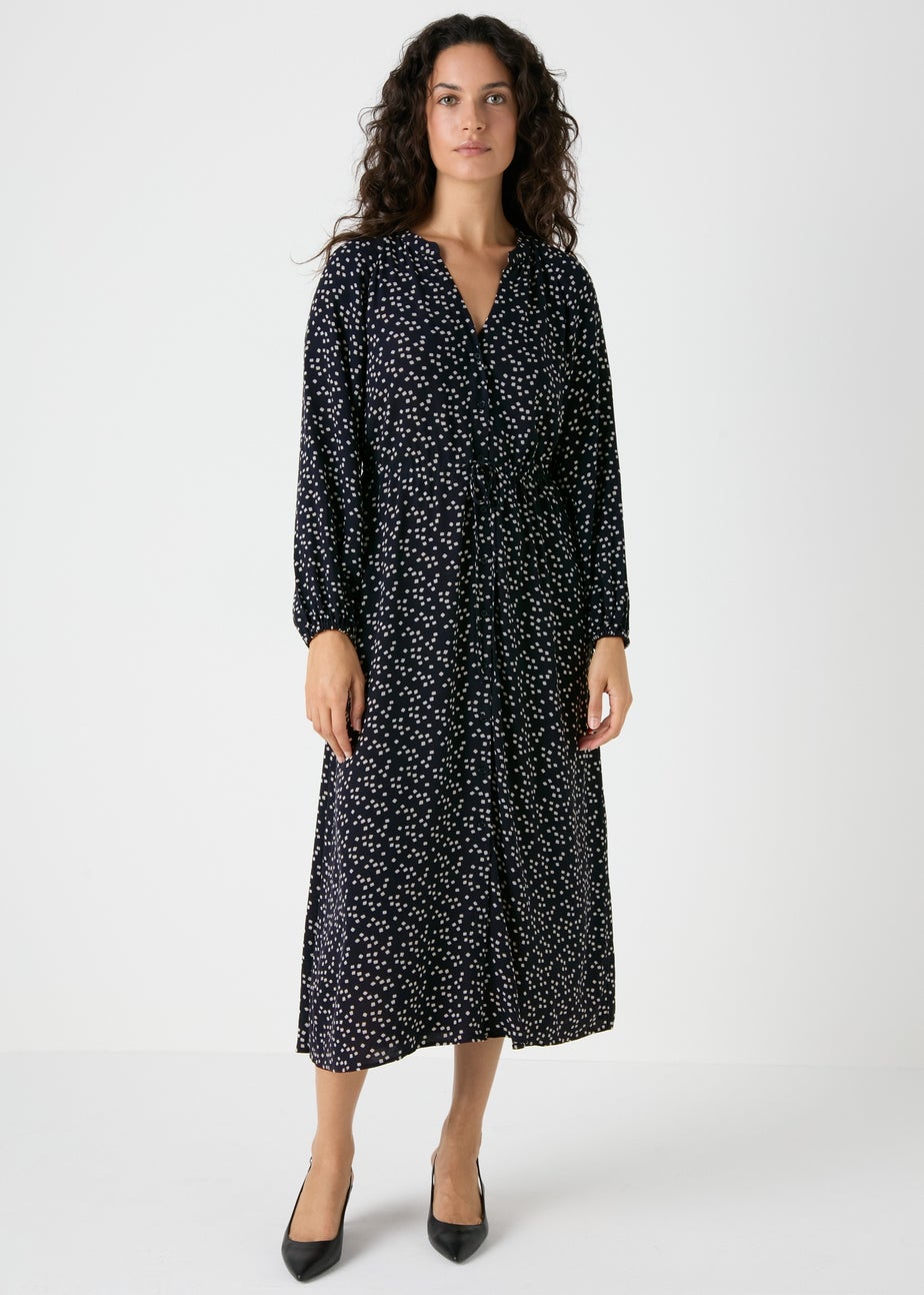 Et Vous Square Print Midi Shirt Dress