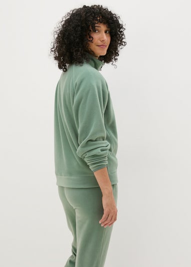 Khaki Half Zip Fleece Chicago Sweatshirt