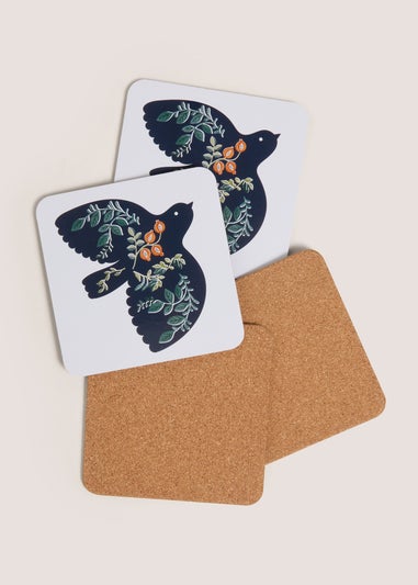 4 Pack Cream Folk Harvest Coasters