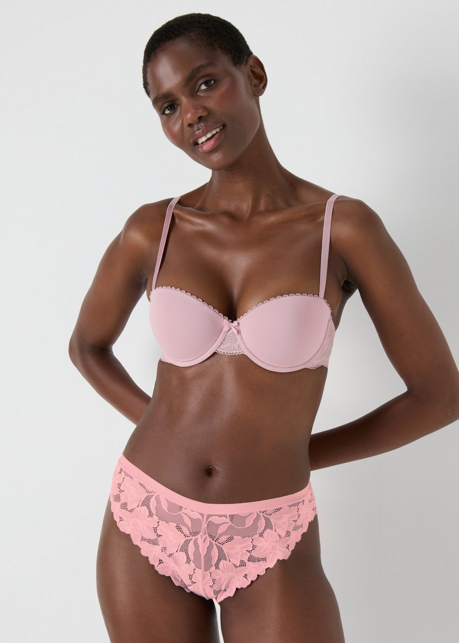 3 Pack Multicoloured Lace Brazilian Knickers