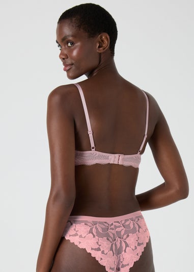 3 Pack Multicoloured Lace Brazilian Knickers