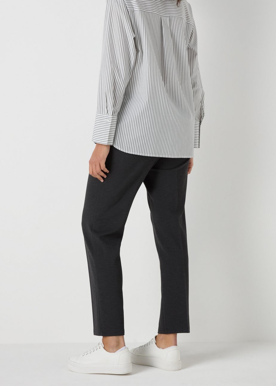 Et Vous Grey Ponte Straight Trousers