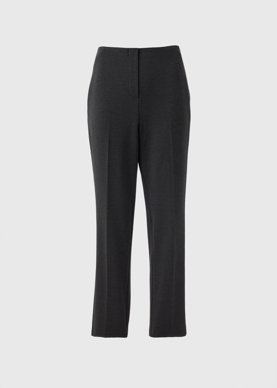 Et Vous Grey Ponte Straight Trousers