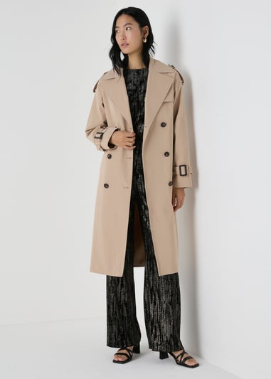 Et Vous Black Glitter Velvet Trousers