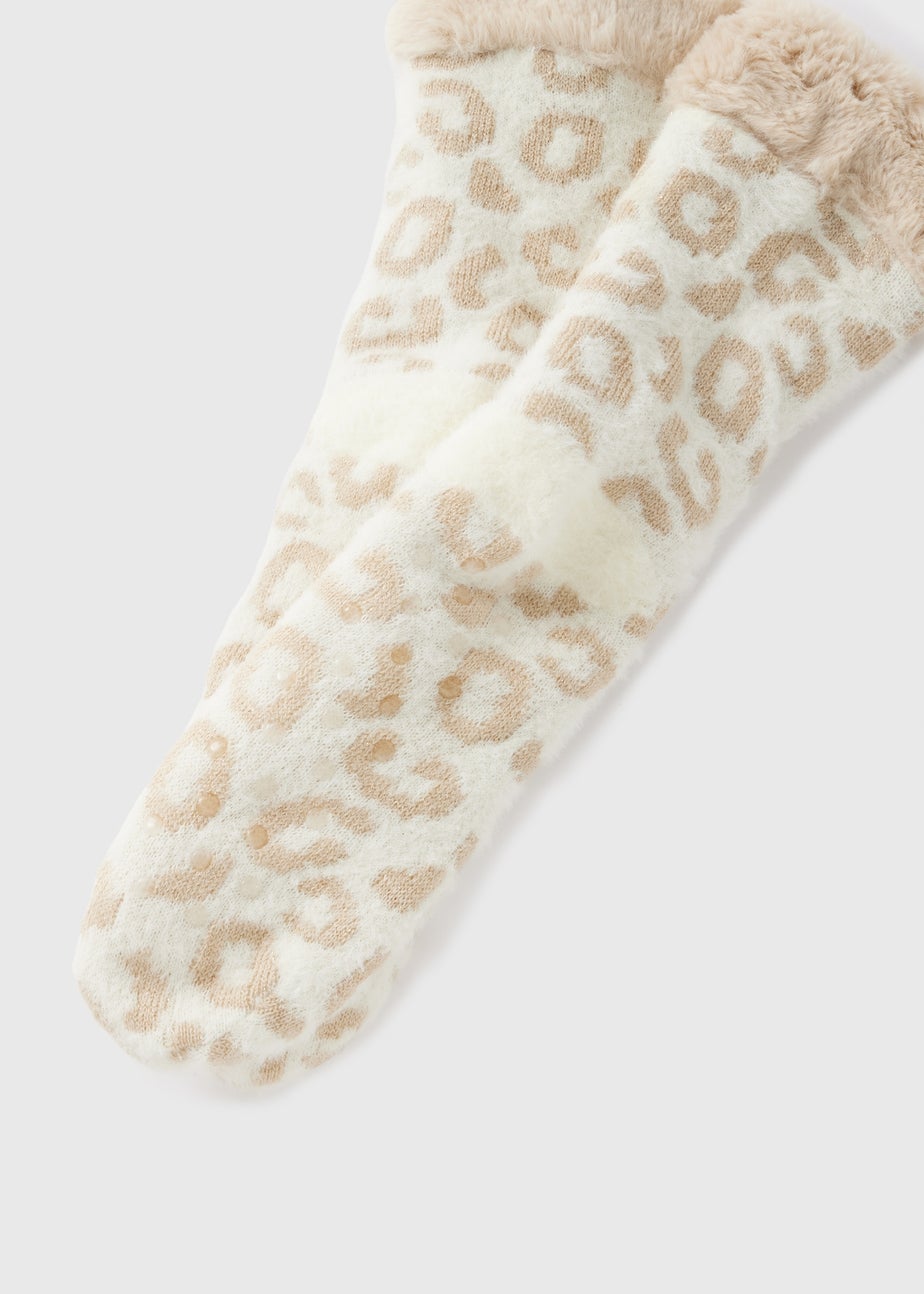 1 Pack Cream Animal Slipper Socks